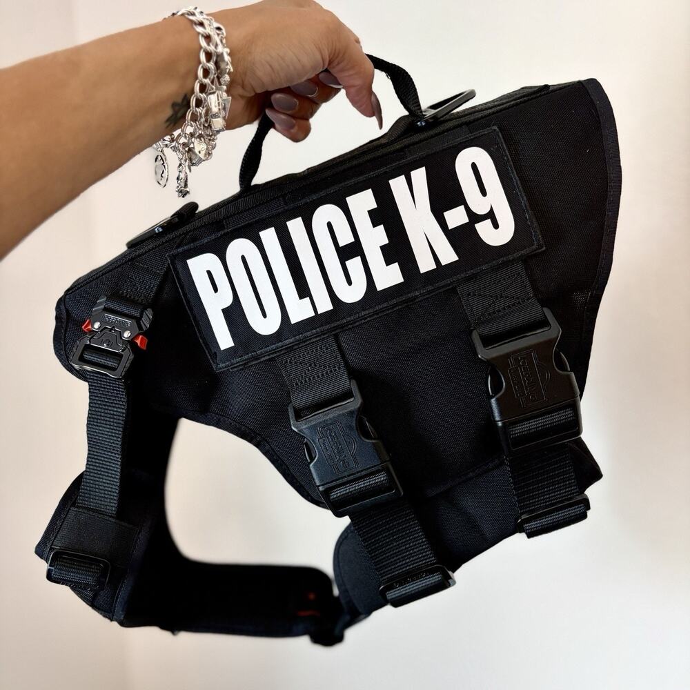 Dog Harness ICEFANG Tactical K9 Police MOLLE Working Vest SIZE L Halloween